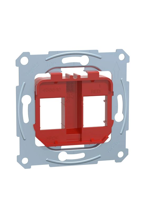 Merten adapterkeret 2xRJ45 adatcsatlakozóhoz műanyag piros címketartó nélkül Schneider - MTN4566-0006