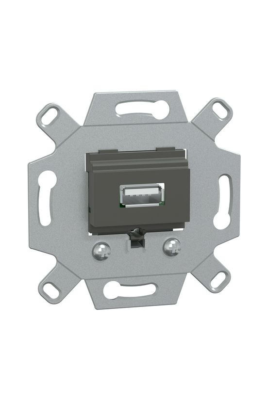 Merten adatcsatlakozó betét közp. fedéllel USB 2.0 szürke címketartó nélkül Schneider - MTN4581-0000