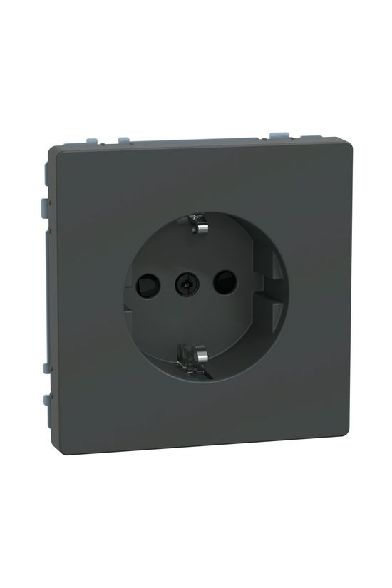 Merten D-Life 162 dugalj földelt gyerekzárral antracit IP20 süllyesztett rugós Schneider - MTN2300-6034