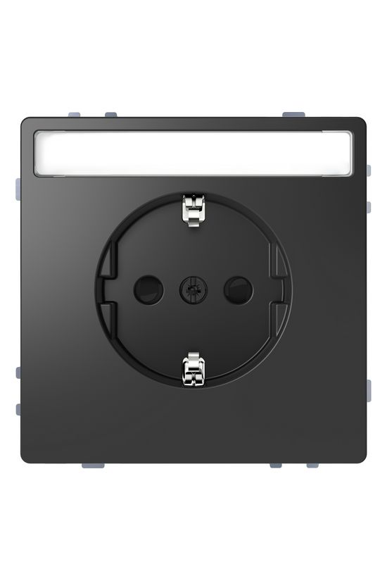 Merten D-Life 162 dugalj földelt gyerekzárral antracit IP20 süllyesztett rugós Schneider - MTN2302-6034