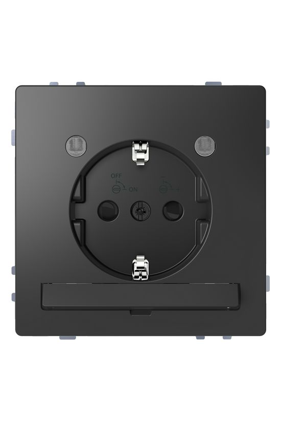 Merten D-Life 162 dugalj földelt gyerekzárral antracit IP20 süllyesztett rugós Schneider - MTN2304-6034