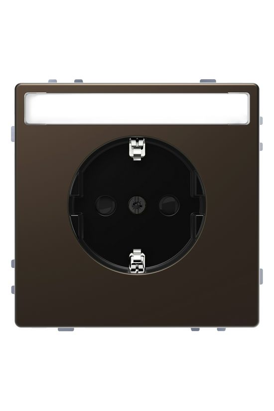 Merten D-Life 162 dugalj földelt gyerekzárral bronz IP20 süllyesztett rugós Schneider - MTN2302-6052