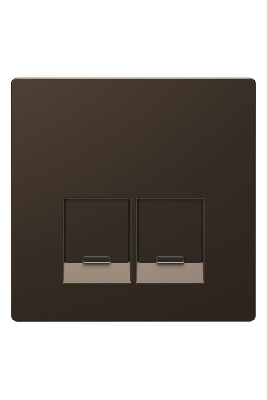 Merten D-Life fedlap 2xRJ45 adatcsatlakozóhoz műanyag Schneider - MTN4572-6052