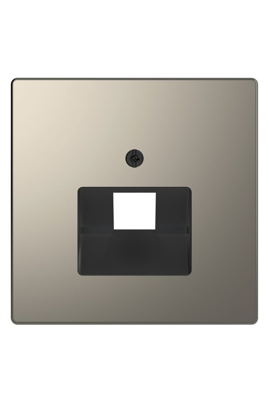 Merten D-Life fedlap RJ45 adatcsatlakozóhoz fém szürke címketartó nélkül Schneider - MTN4521-6050