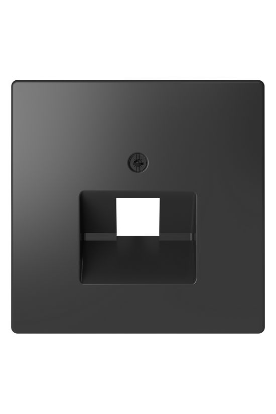 Merten D-Life fedlap RJ45 adatcsatlakozóhoz műanyag antracit címketartó nélkül Schneider - MTN4521-6034