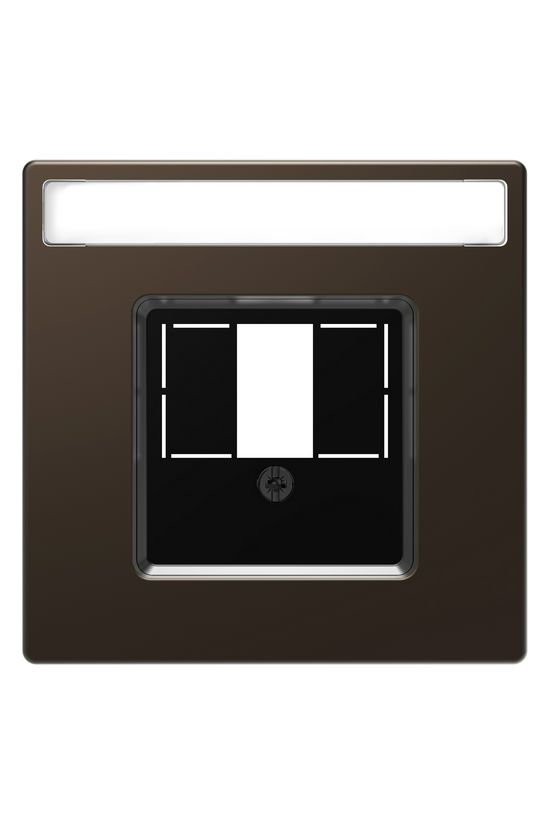 Merten D-Life fedlap többfunkciós fém bronz címketartóval Schneider - MTN4250-6052