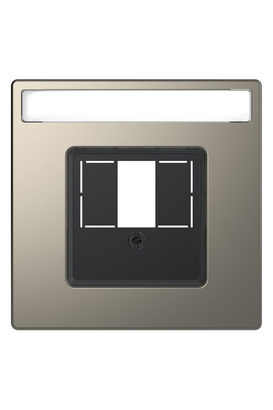 Merten D-Life fedlap többfunkciós fém szürke címketartóval Schneider - MTN4250-6050