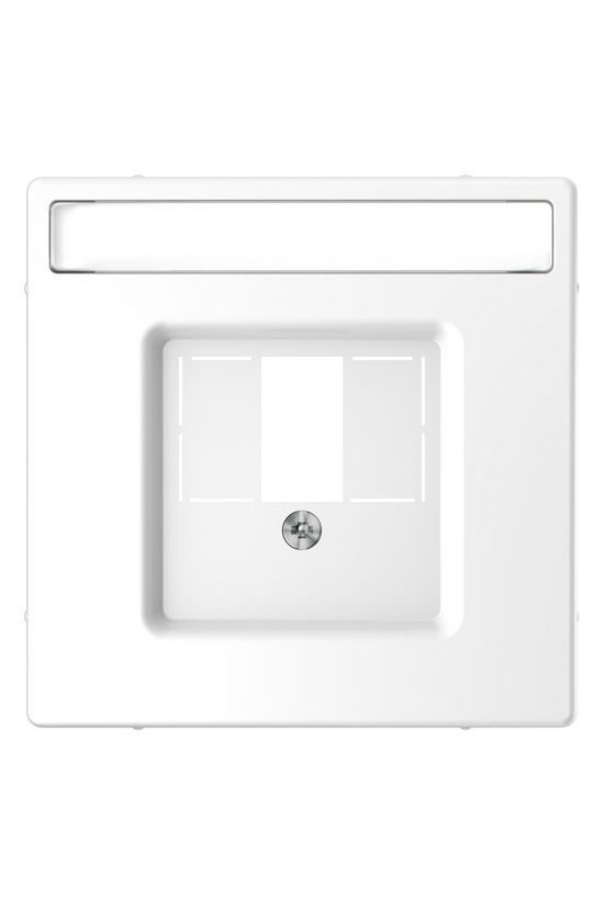 Merten D-Life fedlap többfunkciós műanyag fehér címketartóval Schneider - MTN4250-6035