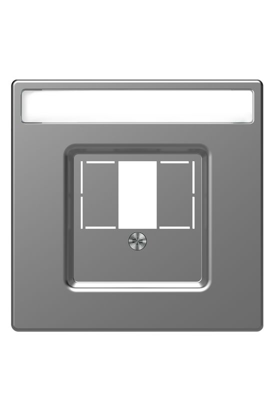 Merten D-Life fedlap többfunkciós műanyag nemesacél címketartóval Schneider - MTN4250-6036