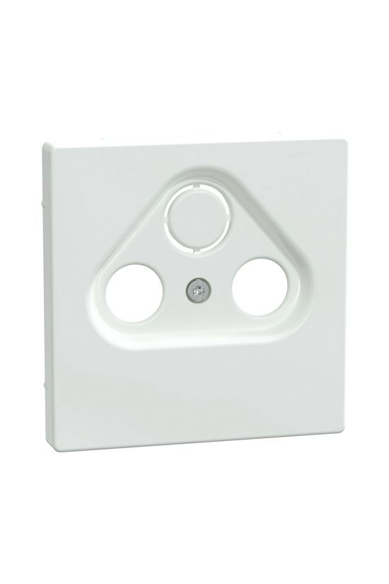 Merten D-Life fedlap TV-RD-SAT koax-antennadugaljhoz műanyag fehér címketartó nélkül Schneider - MTN4123-6035