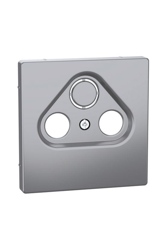 Merten D-Life fedlap TV-RD-SAT koax-antennadugaljhoz műanyag nemesacél Schneider - MTN4123-6036