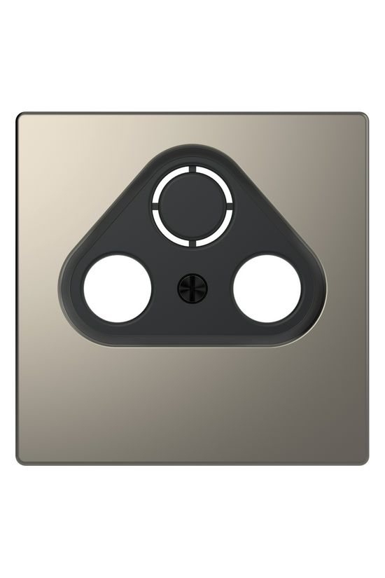 Merten D-Life fedlap TV-RD-SAT koax-antennadugaljhoz műanyag szürke címketartó nélkül Schneider - MTN4123-6050