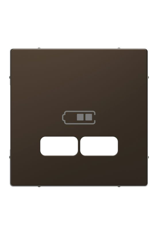 Merten D-Life fedlap USB töltőcsatlakozóhoz műanyag címketartóval Schneider - MTN4367-6052