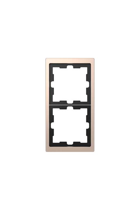 Merten D-Life keret 2-es pezsgő vízszintes és függőleges fém Schneider - MTN4020-6551