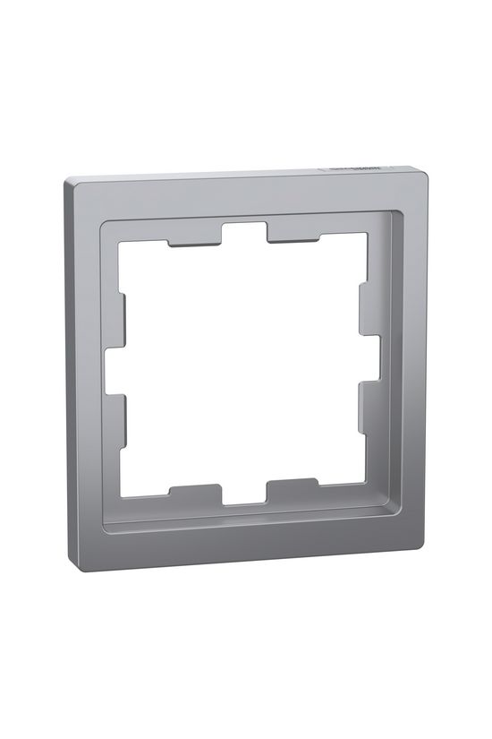 Merten D-Life keret acél 1-es vízszintes és függőleges műanyag nemesacél lakkozott Schneider - MTN4010-6536