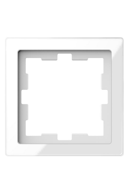 Merten D-Life keret kristályfehér 1-es vízszintes és függőleges üveg kezeletlen fényes Schneider - MTN4010-6520