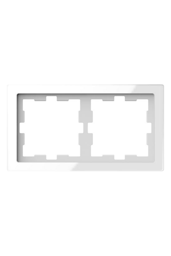 Merten D-Life keret kristályfehér 2-es vízszintes és függőleges üveg kezeletlen fényes Schneider - MTN4020-6520