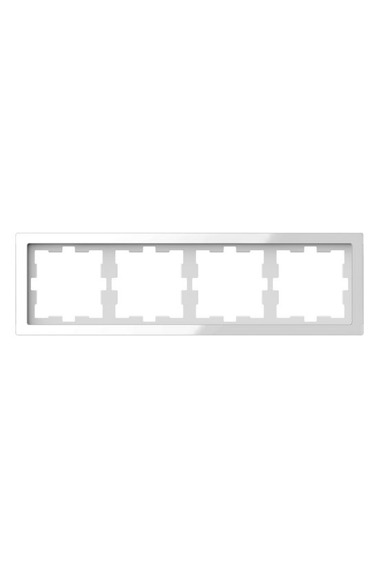 Merten D-Life keret kristályfehér 4-es vízszintes és függőleges üveg fehér kezeletlen Schneider - MTN4040-6520