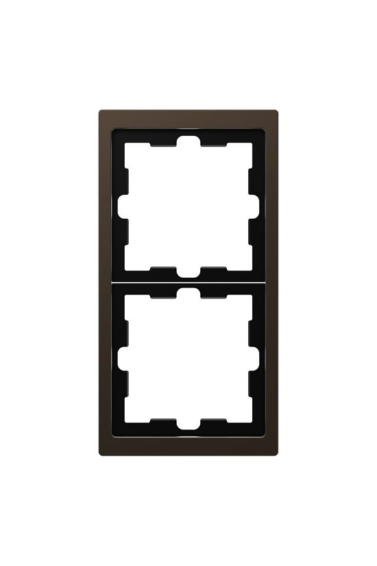 Merten D-Life keret mokka 2-es vízszintes és függőleges fém bronz lakkozott fényes Schneider - MTN4020-6552