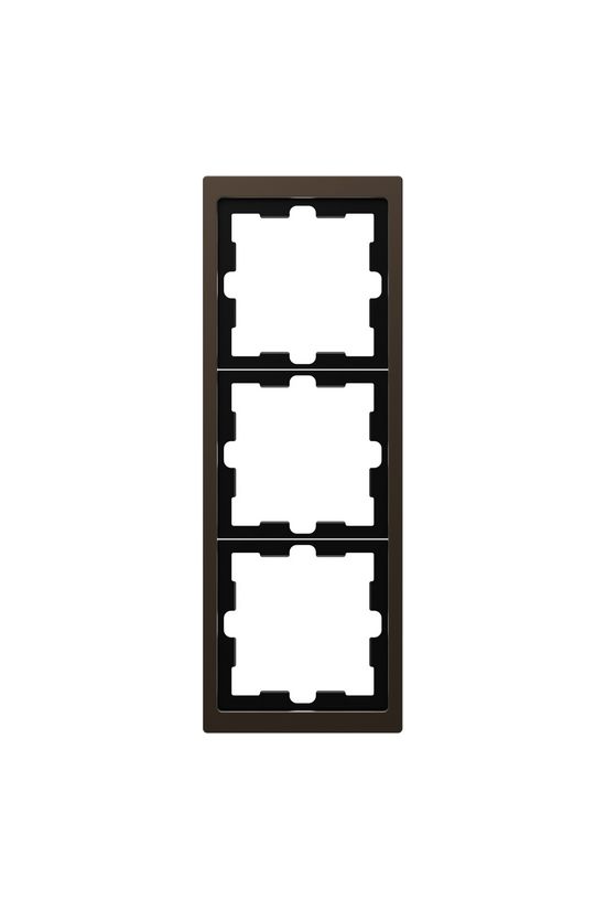 Merten D-Life keret mokka 3-es vízszintes és függőleges fém bronz lakkozott fényes Schneider - MTN4030-6552