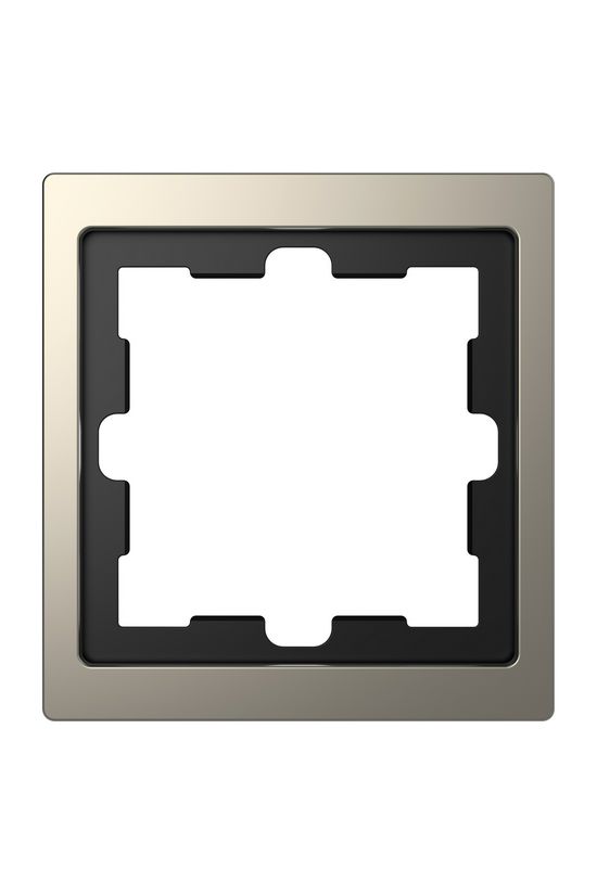 Merten D-Life keret nikkel 1-es vízszintes és függőleges fém lakkozott fényes Schneider - MTN4010-6550