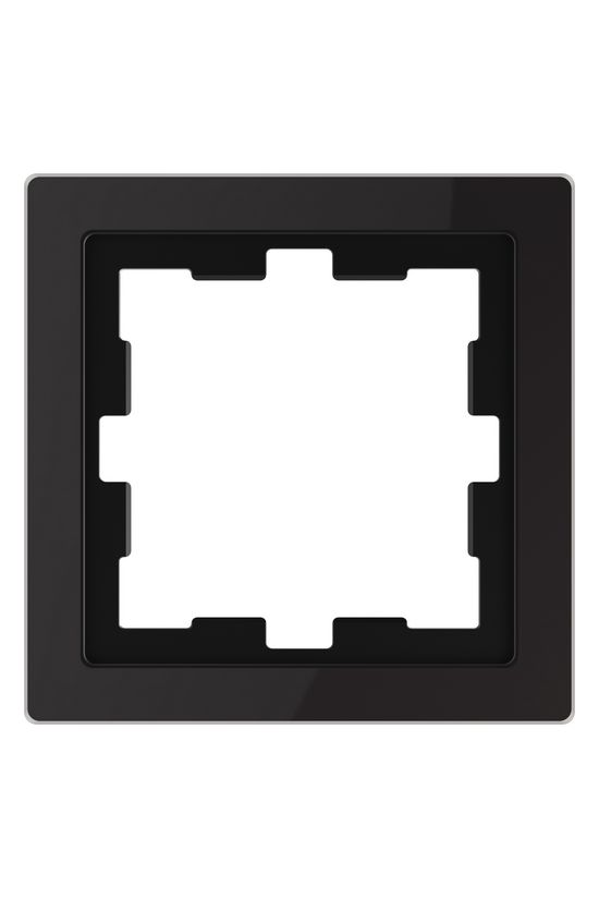 Merten D-Life keret ónixfekete 1-es vízszintes és függőleges üveg kezeletlen fényes Schneider - MTN4010-6503