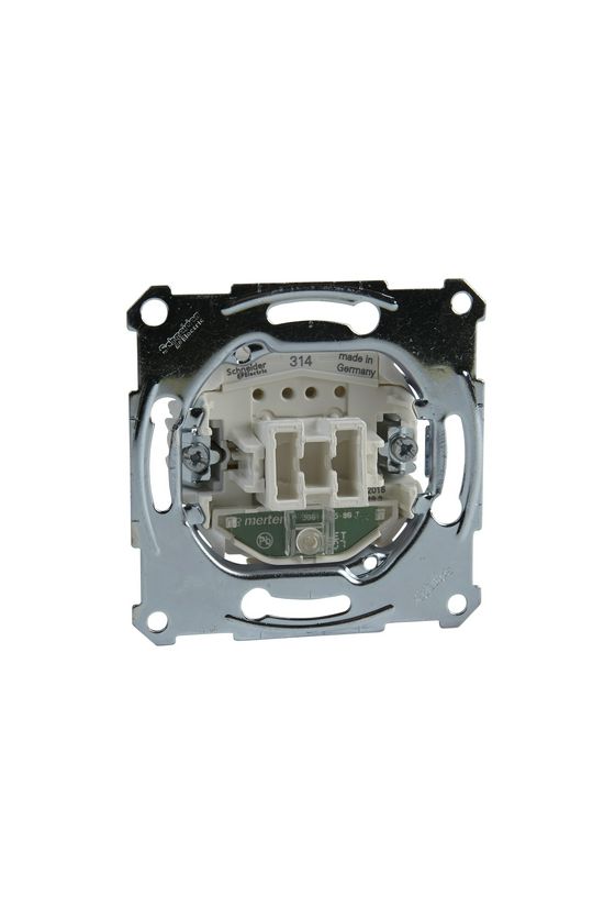Merten N101 nyomó betét 1- billentyűs 1z 1P IP20 jelzőfény falonkívüli Schneider - MTN3560-0000