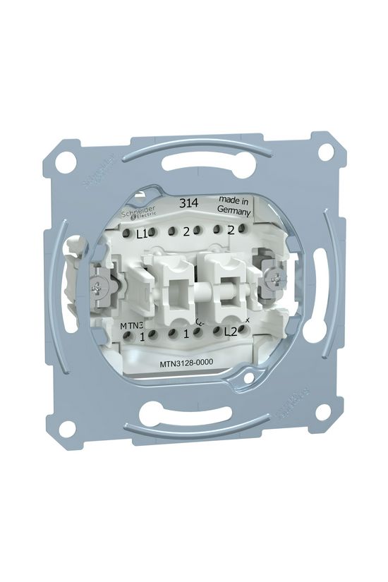 Merten nyomó/váltókapcsoló N101/106 betét natúr süllyesztett rugós IP20 billentyű/gomb Schneider - MTN3128-0000