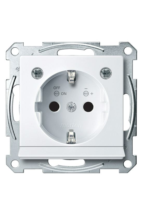 Merten-SM 162 dugalj antibakteriális földelt gyerekzárral fehér IP20 süllyesztett rugós Schneider - MTN2304-0325