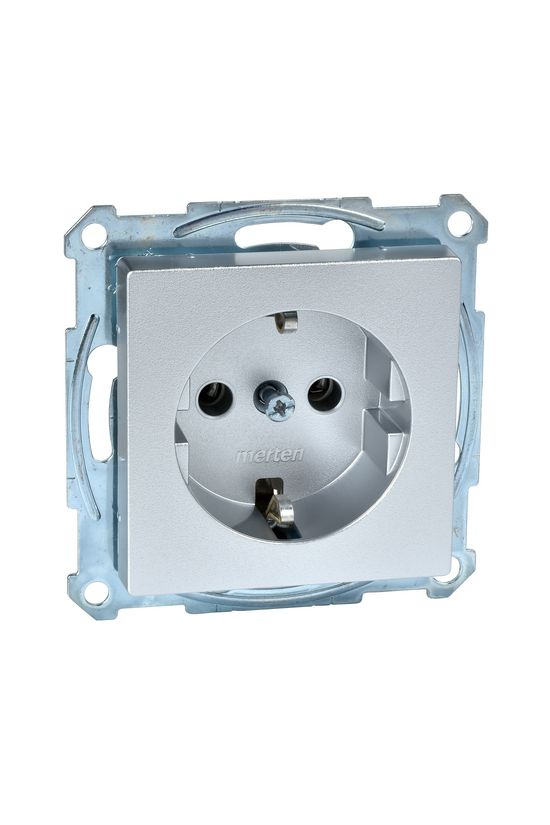 Merten-SM 162 dugalj földelt alumínium IP20 süllyesztett csavaros Schneider - MTN2401-0460