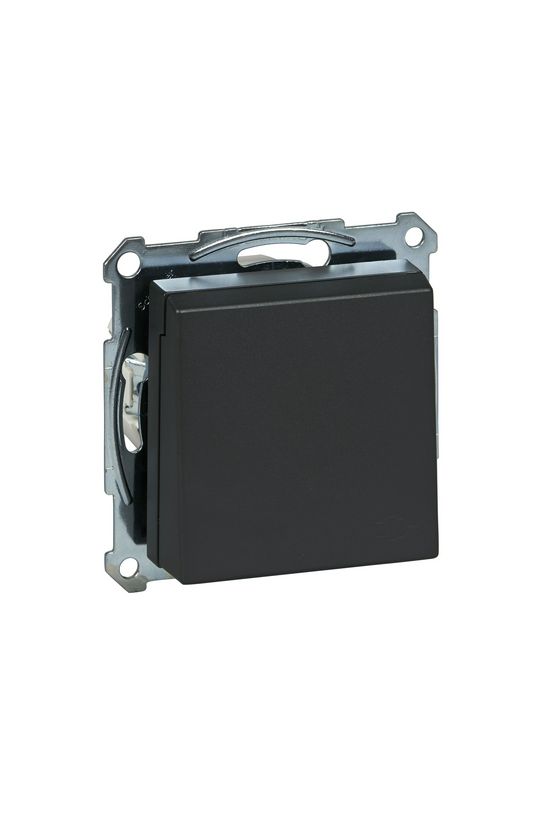 Merten-SM 162 dugalj földelt csapófedéllel antracit IP20 süllyesztett rugós Schneider - MTN2311-0414