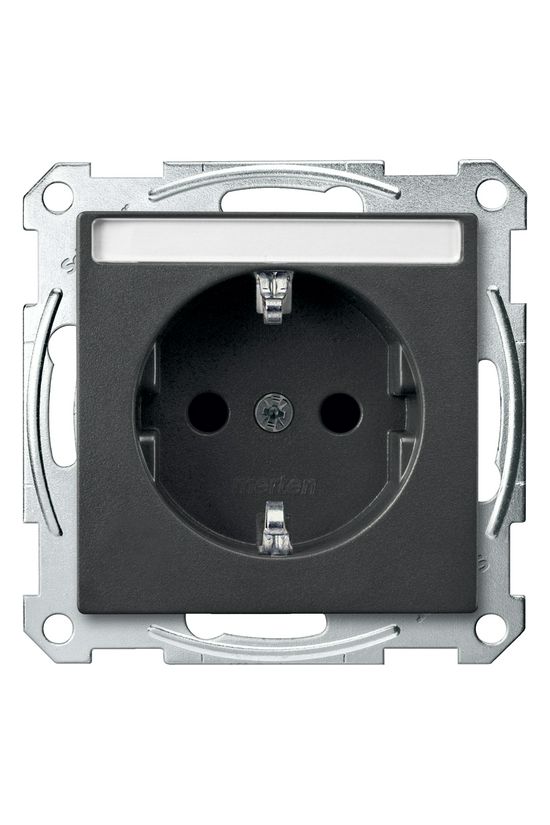 Merten-SM 162 dugalj földelt gyerekzárral antracit IP20 süllyesztett rugós Schneider - MTN2302-0414