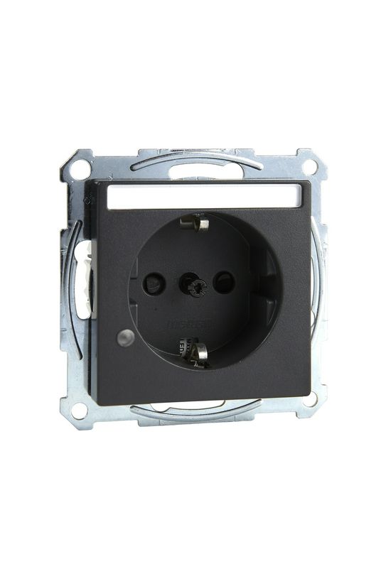 Merten-SM 162 dugalj földelt gyerekzárral antracit IP20 süllyesztett rugós Schneider - MTN2303-0414