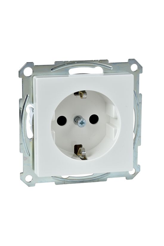 Merten-SM 162 dugalj földelt gyerekzárral fehér IP20 süllyesztett csavaros Schneider - MTN2400-0319