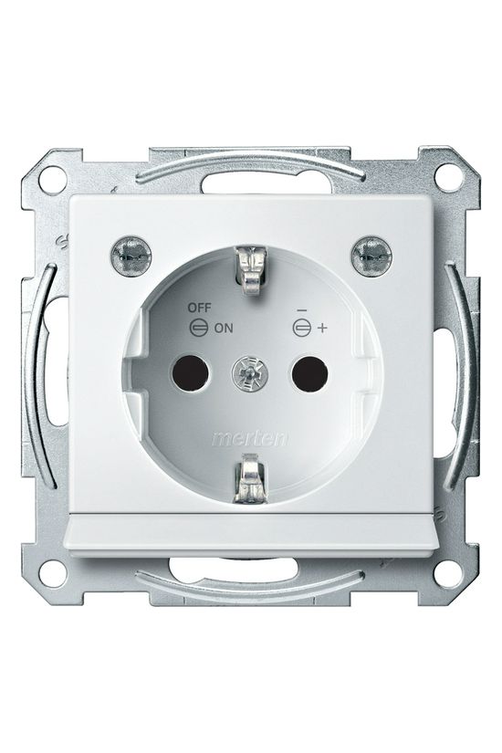 Merten-SM 162 dugalj földelt gyerekzárral fehér IP20 süllyesztett rugós Schneider - MTN2304-0319