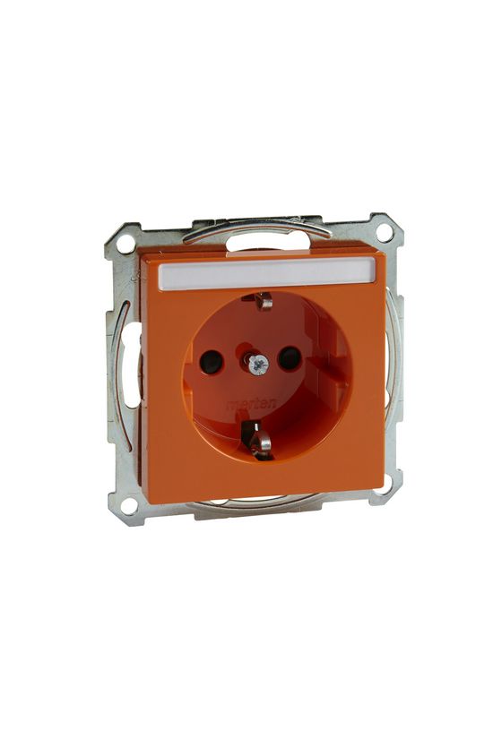 Merten-SM 162 dugalj földelt gyerekzárral narancs IP20 süllyesztett rugós Schneider - MTN2302-0302