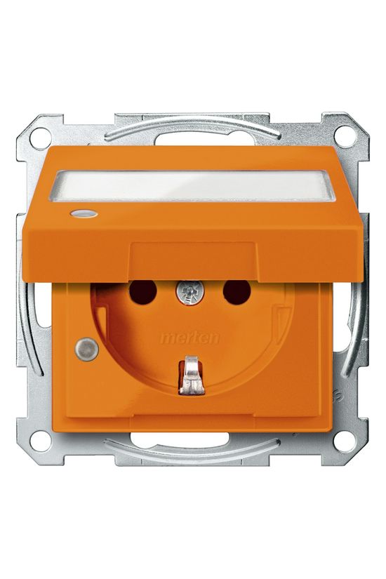 Merten-SM 162 dugalj földelt gyerekzárral narancs IP20 süllyesztett rugós Schneider - MTN2313-0302