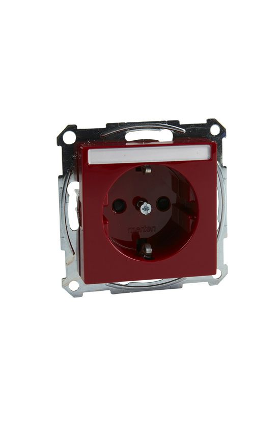 Merten-SM 162 dugalj földelt gyerekzárral piros IP20 süllyesztett rugós Schneider - MTN2302-0306