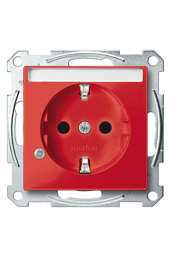 Merten-SM 162 dugalj földelt gyerekzárral piros IP20 süllyesztett rugós Schneider - MTN2303-0306