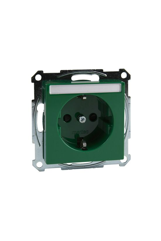 Merten-SM 162 dugalj földelt gyerekzárral zöld IP20 süllyesztett rugós Schneider - MTN2302-0304