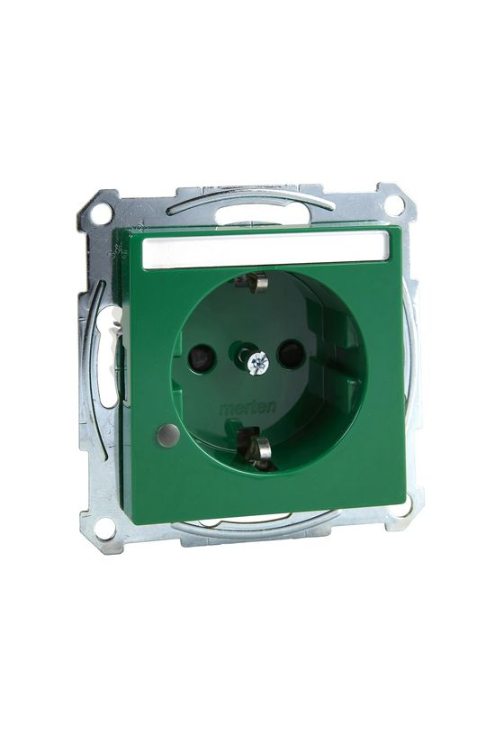 Merten-SM 162 dugalj földelt gyerekzárral zöld IP20 süllyesztett rugós Schneider - MTN2303-0304