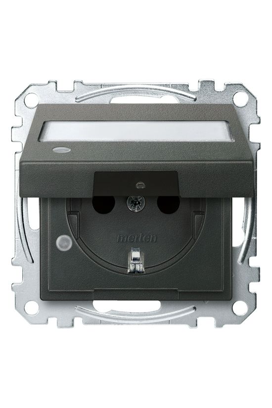 Merten-SM 162 dugalj földelt központi fedlap csapófedéllel gyerekzárral fehér IP20 Schneider - MTN2313-0414