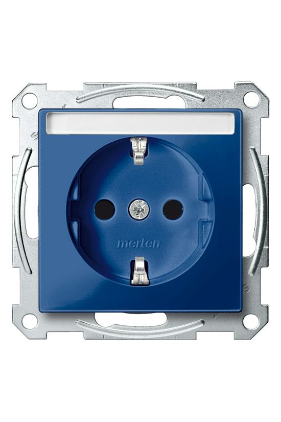 Merten-SM 162 dugalj földelt központi fedlap gyerekzárral krém IP20 süllyesztett rugós Schneider - MTN2302-0378