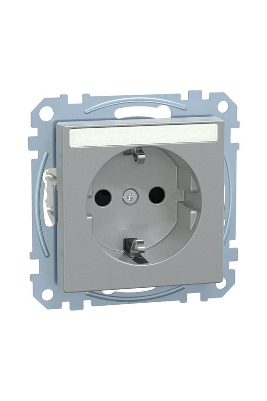 Merten-SM 162 dugalj földelt központi fedlap gyerekzárral zöld IP20 süllyesztett rugós Schneider - MTN2303-0460