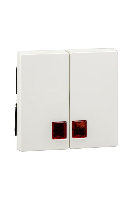 Merten-SM billentyű piros jelzőfénnyel polárfehér fehér üres-jel IP20 műanyag fényes Schneider - MTN3456-0319