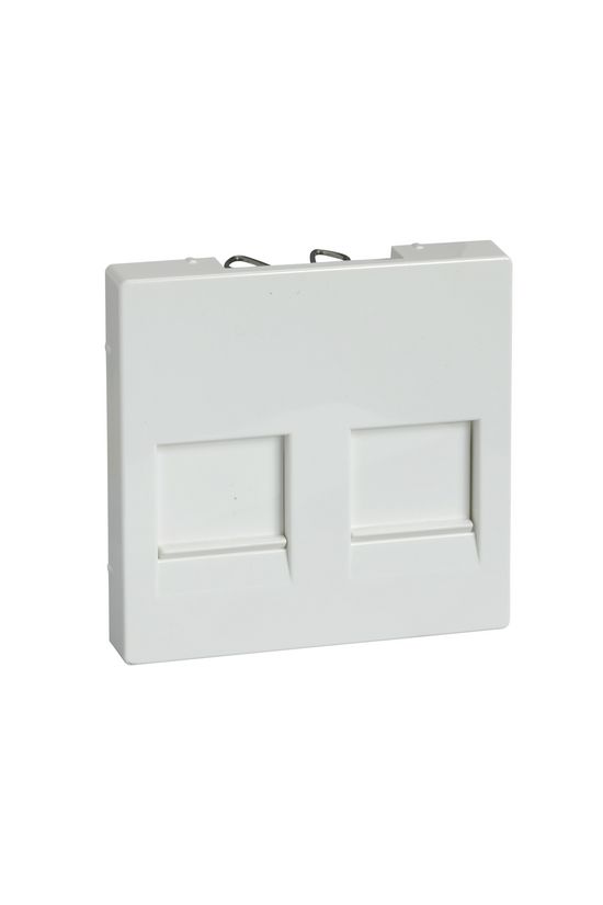 Merten-SM fedlap 2xRJ45 adatcsatlakozóhoz műanyag címketartó nélkül Schneider - MTN4562-0319