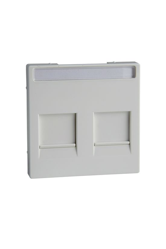 Merten-SM fedlap 2xRJ45 adatcsatlakozóhoz műanyag címketartóval Schneider - MTN4564-0325