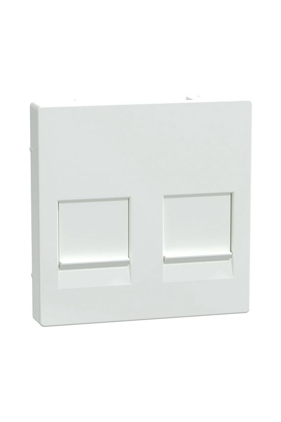 Merten-SM fedlap 2xRJ45 adatcsatlakozóhoz műanyag fehér címketartó nélkül Schneider - MTN4562-0325