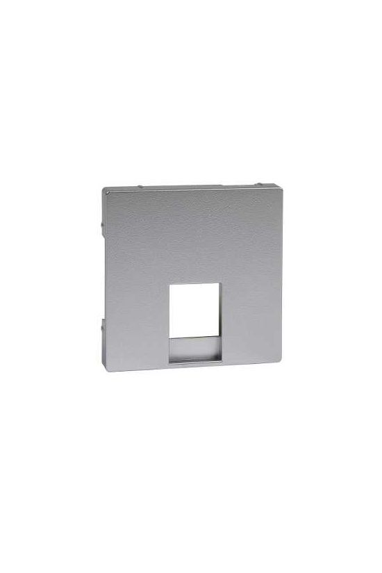 Merten-SM fedlap RJ11 telefoncsatlakozóhoz műanyag alumínium címketartó nélkül Schneider - MTN463560