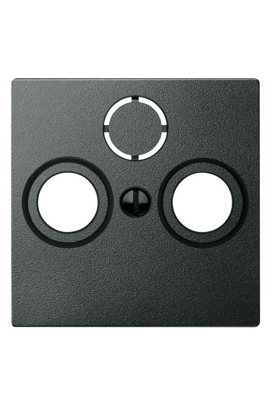 Merten-SM fedlap TV-RD-SAT koax-antennadugaljhoz műanyag antracit címketartó nélkül Schneider - MTN297514